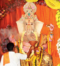 Ganesha Ashtottara Shatanamavali Telugu Lyrics. Also known as Ganesha Ashtothram or Vighneshvar Ashtottara Shatanamavali, this is the popular 108 names mantra of Lord Ganesh.